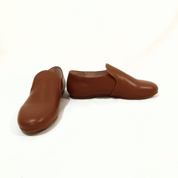 Loafers Shoes Brown Color Slip On Flats New Original Box Belt Brand - Picture 1 of 3